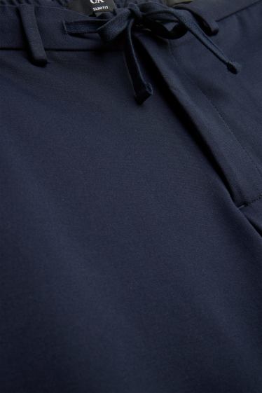 Men - Mix & match suit trousers - slim fit - stretch - dark blue