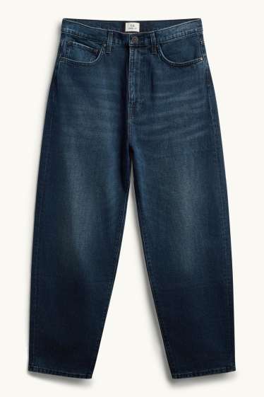 Men - Barrel jeans - denim-dark blue