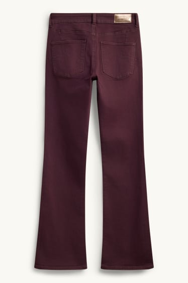 Femmes - Bootcut Jeans - mid waist - jean galbant - LYCRA® - bordeaux