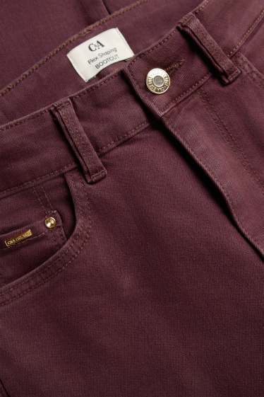 Femmes - Bootcut Jeans - mid waist - jean galbant - LYCRA® - bordeaux