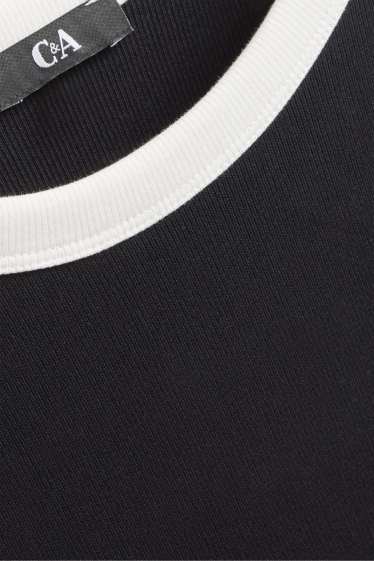Dona - Samarreta de màniga llarga - slim fit - negre/blanc
