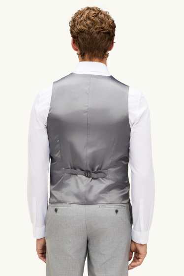 Hommes - Gilet de costume - regular fit - Flex - 4 Way Stretch - gris
