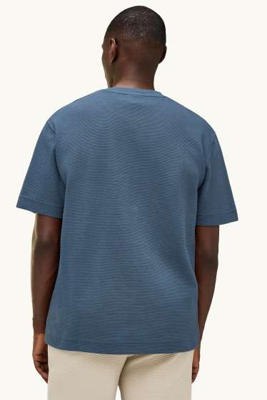 Uomo - T-shirt - relaxed fit - a coste - blu
