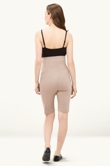 Mujer - Pack de 2 - shorts premamá de ciclista - negro / beis