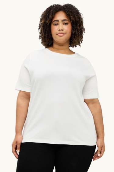 Femmes - T-shirt - regular fit - blanc