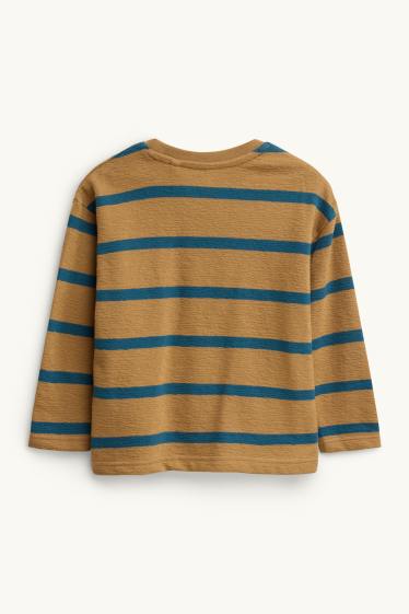 Bambini - Maglia a maniche lunghe - a righe - marrone