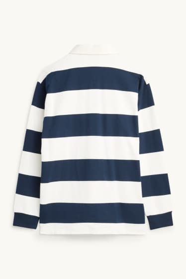 Herren - Sweatshirt - dunkelblau / weiss