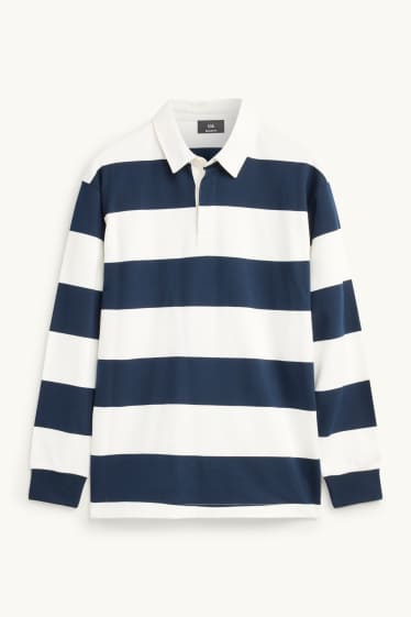 Herren - Sweatshirt - dunkelblau / weiss
