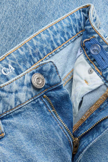 Kinderen: meisjes - Ster - wide leg jeans - jeansblauw