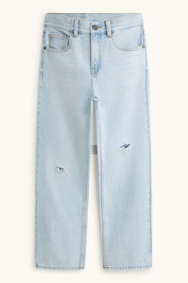 Kinder Buben - Loose Fit Jeans - helljeansblau
