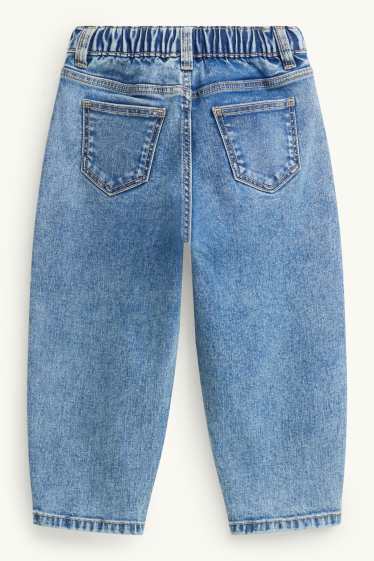 Kinderen: meisjes - Bloem - relaxed jeans - LYCRA® - jeansblauw