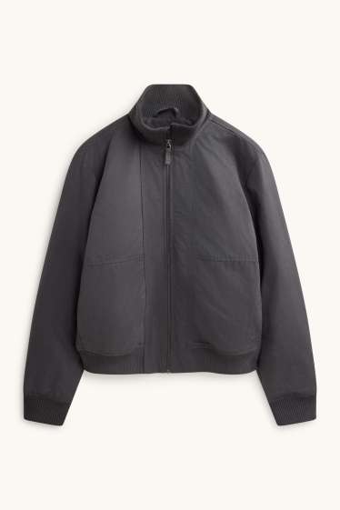 Hommes - Blouson - doublé - gris anthracite