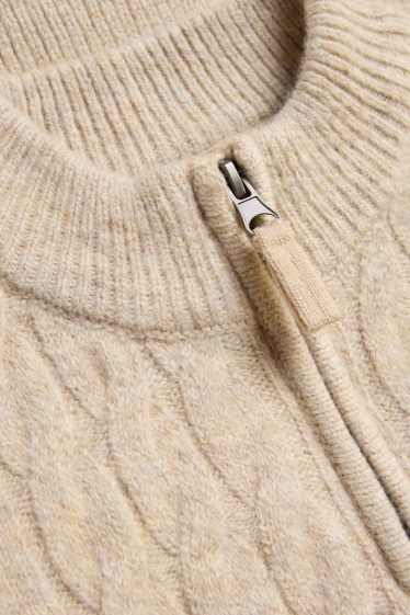 Kinderen: jongens - Trui - kabelpatroon - beige