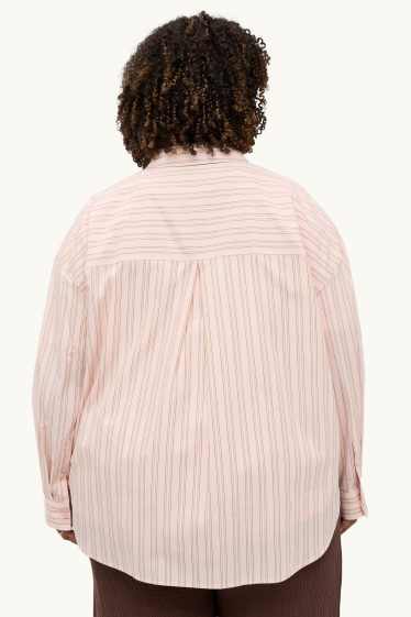 Femmes - Chemise-blouse - à rayures - rose