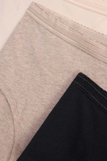 Donna - Confezione da 3 - slip - nero / beige