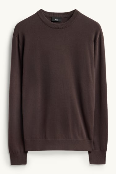 Hommes - Pull - marron foncé