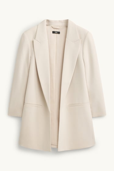 Women - Long blazer - regular fit - creme