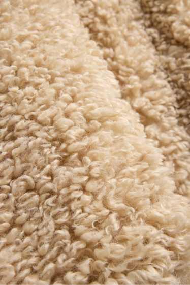 Donna - Giacca effetto peluche - beige