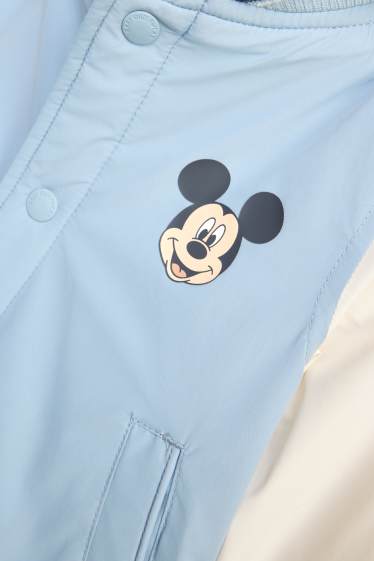 Miminka - chlapci - Mickey Mouse - college bunda pro miminka - s výplní - modrá
