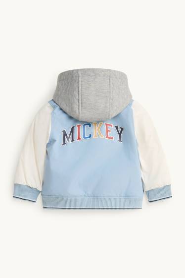 Miminka - chlapci - Mickey Mouse - college bunda pro miminka - s výplní - modrá