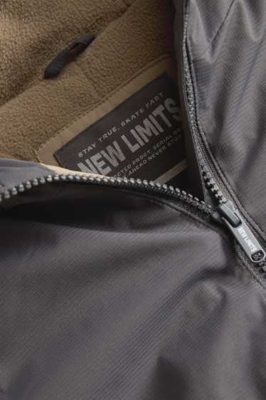 Children Boys - Jacket with hood - lined - water-repellent - beige