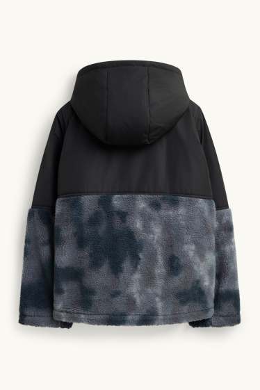 Bambini - Giacca con cappuccio - foderata - blu scuro / grigio
