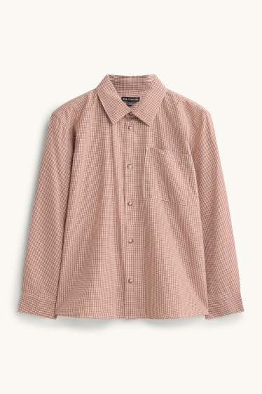 Nen - Camisa - de quadres - vermell/blanc