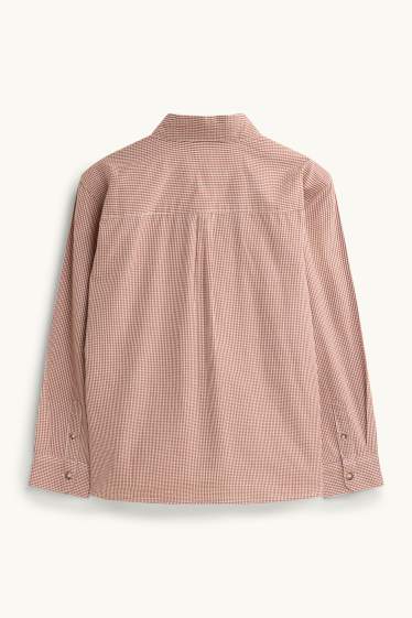 Nen - Camisa - de quadres - vermell/blanc