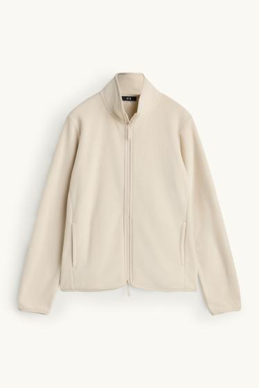 Women - Fleece jacket - creme