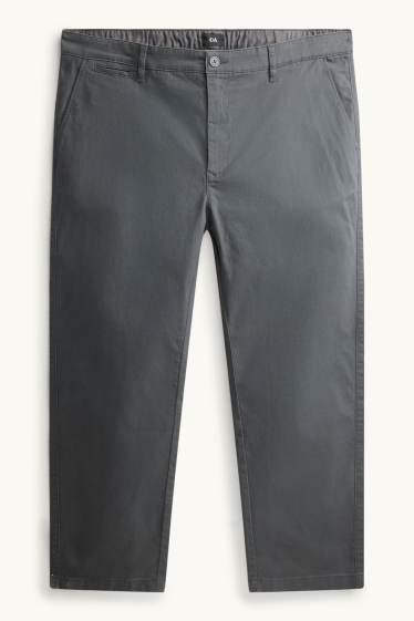Hommes - Chino - regular fit - gris foncé