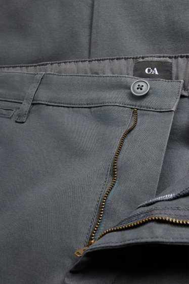 Hommes - Chino - regular fit - gris foncé