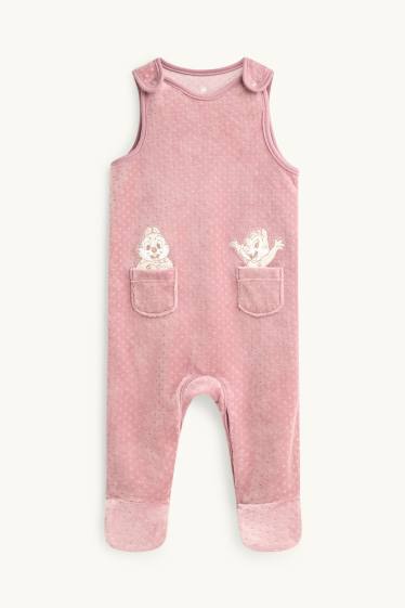 Unisex - Knabbel & Babbel - newbornoutfit - 2-delig - wit / roze