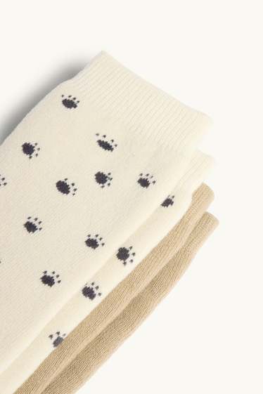 Bambini - Confezione da 2 - motivo tigre - calze - beige / marrone