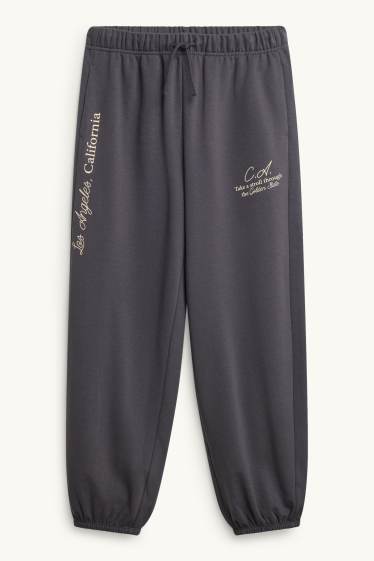 Kinderen: meisjes - Joggingbroek - donkergrijs