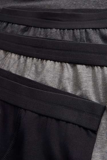 Heren - Set van 3 - boxershort - jersey - grijs / zwart