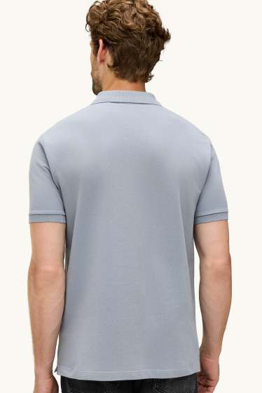 Men - Polo shirt - regular fit - gray