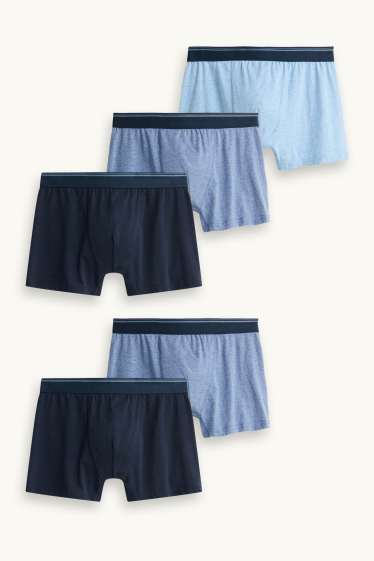 Bărbați - Multipack 5 perechi - chiloți boxer - albastru