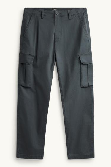 Hommes - Pantalon cargo - gris foncé