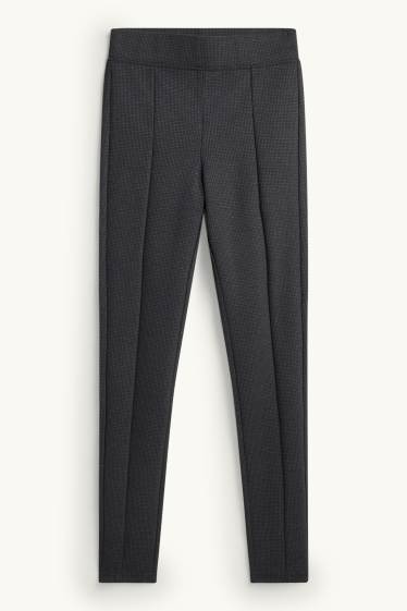 Donna - Leggings - tessuto tramato - grigio scuro-melange
