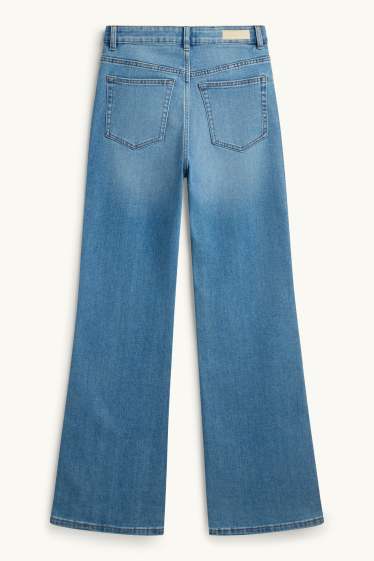 Donna - Jeans svasati - vita alta - jeans blu