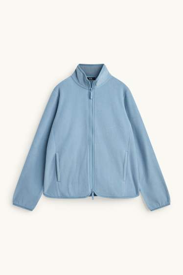 Women - Fleece jacket - light blue