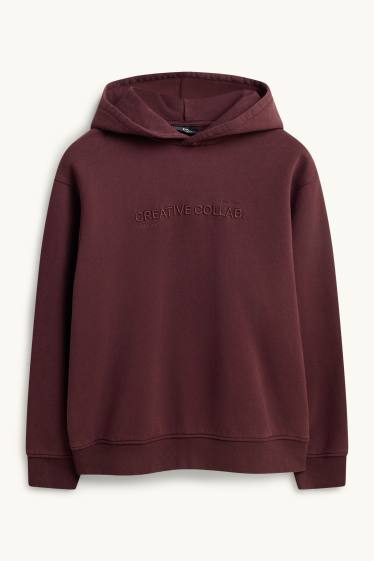 Herren - Hoodie - dunkelrot