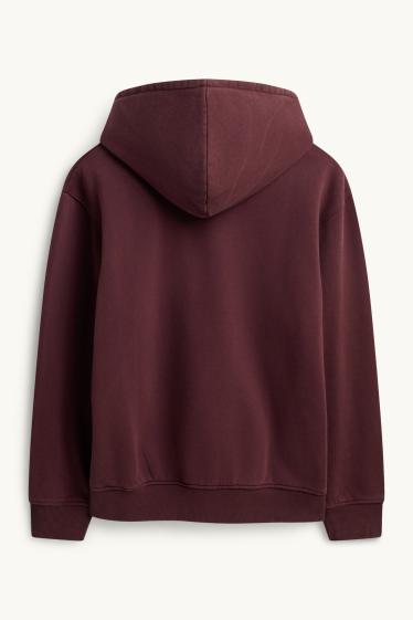 Herren - Hoodie - dunkelrot