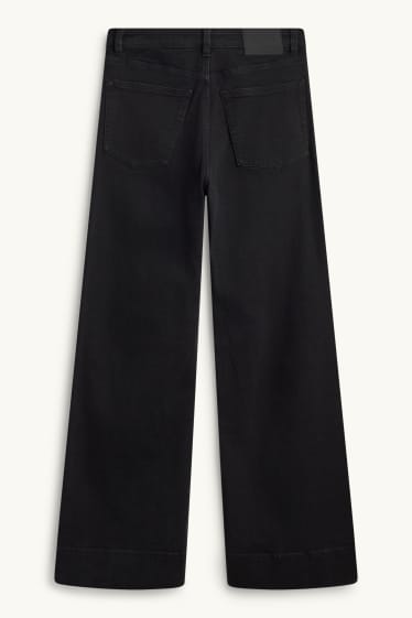 Dona - Wide leg Jeans - mid waist - negre