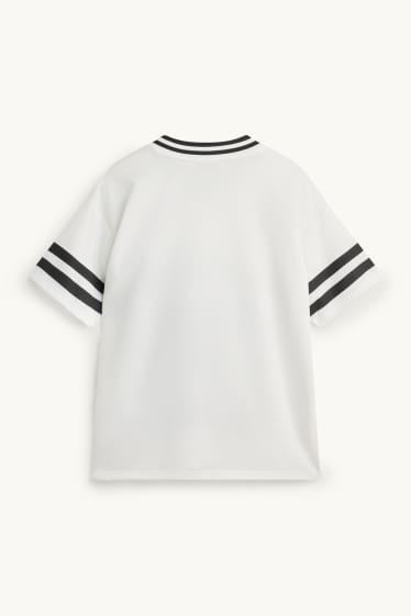 Kinder Mädchen - San Diego - Kurzarmshirt - Oversized - weiß / schwarz