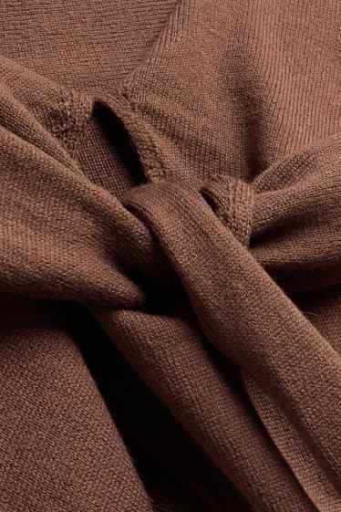 Women - Jumper - short sleeve - brown