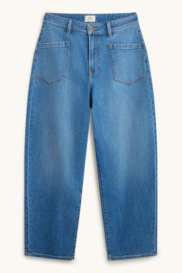 Donna - Barrel jeans - vita alta - jeans blu