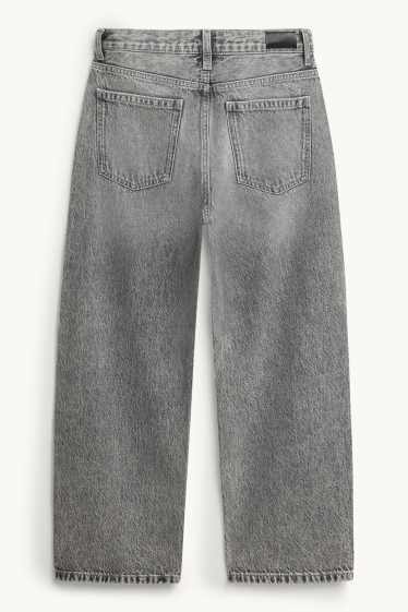 Kinder Mädchen - Stern - Skater Jeans - jeansgrau