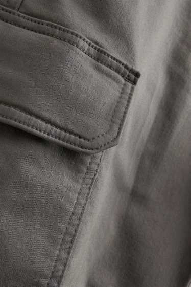Bărbați - Pantaloni cargo - tapered fit - gri