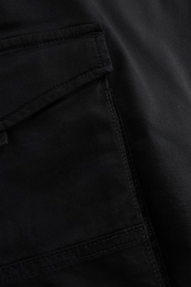 Herren - Cargohose - Tapered Fit - schwarz